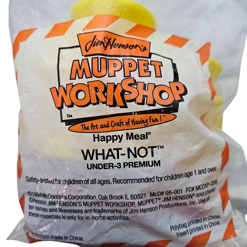 1994 McDonalds Muppet Workshop What Not in Package